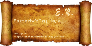 Eszterházy Maja névjegykártya